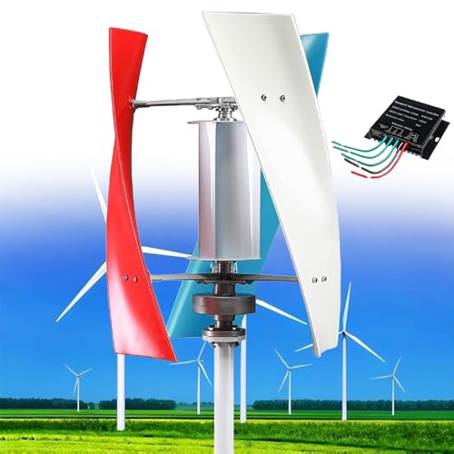 Fablestoryem 14000W Wind Turbine Generator Kit with MPPT Controller,12V/24V/48V/110V/220V Wind Turbine Vertical Wind Generator Kit, Electricity Producer Equipment, Home Power Energy Kit,Color-12V