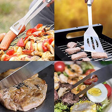 18pcs Stainless Steel BBQ Accessories Tool Set, BBQ Grill Accessories Set, Heavy Duty BBQ Accessories with Carrying Bag, for Home, Camping, Traveling