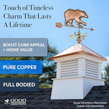 Good Directions Bear Weathervane with Arrow, Pure Copper