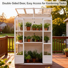 78 Inch Wooden Greenhouse with Walk-in Design, White