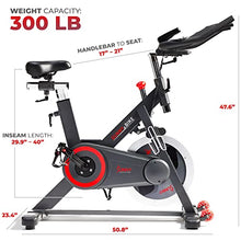 Sunny Health & Fitness Premium Indoor Cycling Smart Stationary Bike Grey
