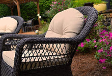 Tortuga Outdoor Biloxi 3 Piece Resin Wicker Bistro Set Expresso-Dark