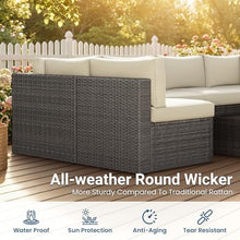 Patio Sectional Furniture Set, Wicker Outdoor Furniture Set for All-Weather