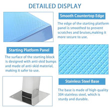 AiODiO Standard Pool Diving Board, Swimming Pool Diving Platform, Non-Slip Surface, Load Capacity 250kg/550lbs,Stainless Base， Inclined at 15°,for Competition