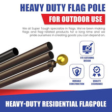 Super Tough 20ft Heavy Duty USA-Made Bronze Anodized Aluminum Flagpole