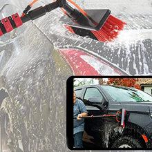 12-36ft Window Cleaning Pole, Water Fed Telescopic Brush, Extendable Photovoltaic Panel Cleaning Brushes, Solar Panel Cleaning Brush Can Spray Water,12ft/3.6m-35cmBrushhead