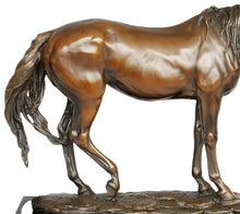 FENGSHUI-CAISHEN Pure Copper Horse Statue Brown