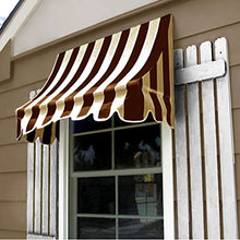Awntech 8-Feet Nantucket Window/Entry Awning, 31-Inch Height by 24-Inch Diameter, Brown/Tan