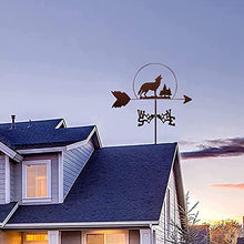 Animals Weather Vane Farm Scene Vintage Weathervane Hollow-Carved Design Wind Direction Indicator Practical Professionnel Measuring Tool Easy to Assemble A 35X50CM (B 35X50CM) (E 35X50CM)