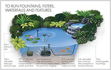 Blagdon Midipond High Performance Pond Pump to Run Fountains, Waterfalls & Filters, 5 Fountain Heads, Adjustable Extension Pipes, Fittings Included, Easy Clean, for Ponds up to 4620 litres, Black