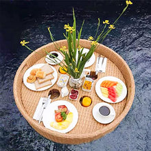 ERoomQ Floating Drinks Holder Pool Drink Holder Pool Cup Holders Floating Table for Pool Floating Tray Hot Tub Drinks Holder Floating Bar for Pool Summer Part Leaf- 80 * 60 * 15cm
