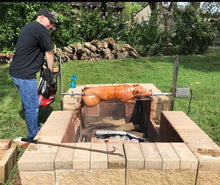 JYXYXSCP BBQ Grill Charcoal Roaster,Spit Roaster Rod,Complete Grill Kit for Pig Spit Rotisserie. Automatic Rotisserie Grill Tools,for Picnic (A)