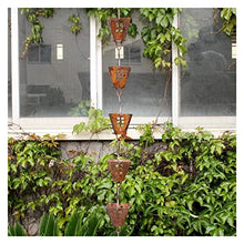LZPHGB Rain Chain, Rain Chains for Downspouts Copper Chain Flood Temple Villa Guide Smooth Surface, Functional and Decorative Replacement for Gutter for Exterior Gutters,4
