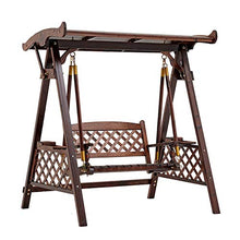 HAOKAZLBR Large Outdoor Porch Swing Garden Patio Swing Chair Outdoor Swings for Adults, Wooden Porch Swing Outdoor Chair Outdoor Swing Chair Bench Outdoor Porch Garden, oujinmm2024327