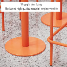 Bar Stool Round Metal Bar Table Set with 2 Vertical Slat Back Stools, Outdoor Counter Height Table Height 105cm/41inch for Small Places, Dining Room, Living Room, Cafe