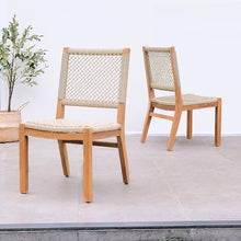 Cambridge Casual Paxton Wood 5-Piece Outdoor Dining Set with Backless Bench, Natural Teak/All-Weather Wicker Outdoor Dining Set, Perfect for Outdoor Use