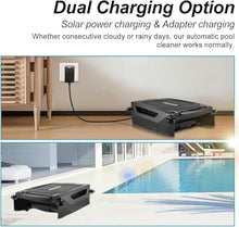 WZUOPG Pool Cleaning Robot Dual Solar Rechargeable Way, Wireless Robot Swimming Cleaner, Skimmer Pool Solo Robot Pool Skimmer