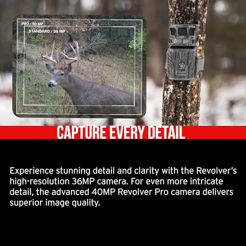 Stealth Cam Revolver 36MP 360-Degree Cellular Trail Camera Bundle with Power Pack, Holder, Memory Card & Reader (17 Items)