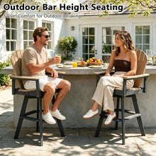 Swivel Tall Adirondack Chairs 360° Rotating HDPE Bar Stools for Patio