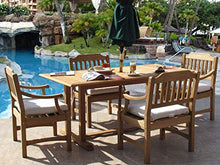 kingrattan.com Classic Premium Teak Outdoor Patio Furniture 5 Piece Dining Set (#WT1531-RT)