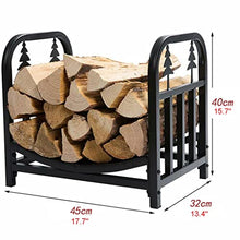 DOIBG Firewood Rack, Log Store Firewood Rack Heavy Duty Outdoor Firewood Holder Steel Wood Storage Log Rack Wood Rack for Firewood Fireplace Tools