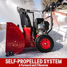 PowerSmart 26-Inch Self-Propelled Gas Snow Blower, Powered by B&S 208cc Engine, Electric Start, 13-Inch Snow Tires, Handle Warmer, Two-Stage Snow Blowers with LED Lights
