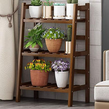 Rustic Solid Wood Indoor Plant Stand Rack Small 3 Tier Plant Trellis Anticorrosive Display Shelf For Planter Pots House Balcony Decoration Flower Ladder Frame For Multiple Plants Balcony Plante