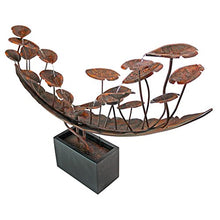 Water Fountain - Nearly 6 Foot Long Grande Asian Botanical Garden Decor Metal Fountain - Outdoor Water Feature