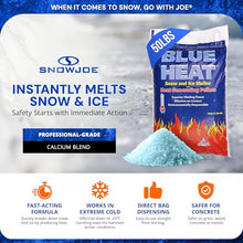 Blue Heat 10 Pack Ice Melt Pellets, Calcium Blend Deicer Snow Melter for Driveway, 50 Lb - Pet-Friendly Winter Relief with Magnesium, Calcium, and Sodium Formula, BH50