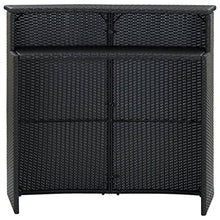 KTHLBRH Outdoor Patio Table Outdoor Furniture Patio Dining Table Patio Bar Table Black 47.2"x21.7"x43.3" Poly Rattan