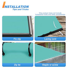TANG Sun Shade Cloth for Garden 12'x150' Shade Fabric Roll Turquoise Green HDPE Mesh Shading Pergola Cover Replacement Canopy, 95% Blockage Sunshades for Outdoor Patio Backyard Plant