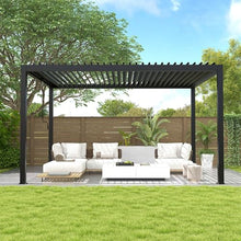 Ginkartu8640 Louver Pergola 10x13ft Aluminum Frame & Steel louvers