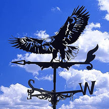 Wind Vane Metal Weathervane Weathercock Wind Direction Indicator Retro Weather Vanes Garden Creative Stainless Steel Roof Mount for Farm Yard Home Decor Gift (Rooster 1) (Bald Eagle)