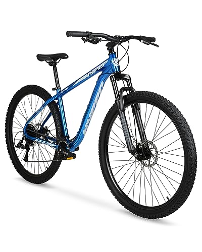 Hyper Mountain Bike 29 Inch Trail Bike with Shimano 9 Speed Shifters and Lightweight Aluminum Frame (Blue)