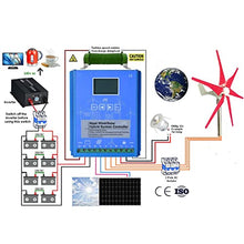 HUIZHITENGDA Wind Solar Hybrid Charge Controller 7000W, 12V-48V Automatic Wind and Solar Charge Controller, Wind + Solar Wind Power ,24v