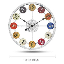 J3DFGFLR Outdoor Garden Wall Clock 23in Large Simple Garden Wall Clock Silent Wall Outdoor Clock Antique Wrought Iron Outdoor Clock Round Metal Clock for Indoor Walls Garden