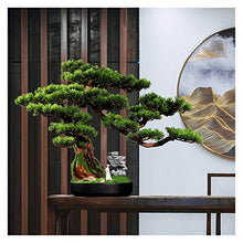 Creative Simulation Welcoming Pine Bonsai Living Room Desktop Green Plants Potted Corridor TV Cabinet Fake Flower Plants Decoration Gifts House Plant (Color : B)