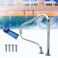 BSNANCA Pool Handrail Swimming Pool Safety Hand Rail Pool Rail Pool Railing Pool Handrails Easy Mount Hand Rail Swimming Pool Railing Handrails for Inground Pool/Thick 1.5Mm