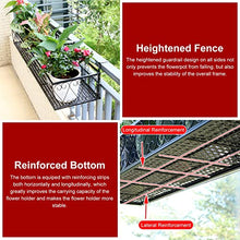 Plant Stand Heightened Railing Planter Baskets, Heavy Duty Iron Hanging Potted Plants Rack, For Patio Porch Deck Fence Balcony Window Decorative( 150Cm/59Inch)