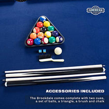 American Legend Brookdale 90” Billiard Table with Rustic Wood Finish Blue