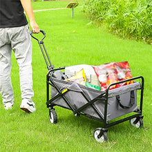 ZEFLMXS Portable Garden Carts Leisure Camping Wagon Beach Cart Folding with Wheels Outdoor Shopping Fishing Trolley