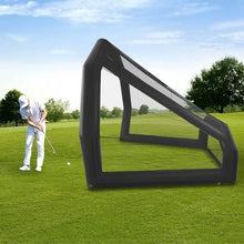 Eleeferri Golf Practice Swing Simulator Net Cage Inflatable Black