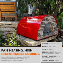 Authentic Pizza Ovens Maximus Prime Arena Portable Wood-Fired Outdoor Pizza Oven, Handmade in Portugal, Stainless Steel Chimney, Pizza Peel, Thermometer, Extra Floor Tile & Baking Dish Included