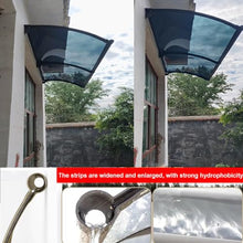 Outdoor Patio Awning Black Aluminum 100x380cm (S) for Doors & Windows UV Protection Rain Resistant with Large Water Reservoir Sunshade for Home & Garden