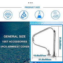 BSNANCA Pool Handrail Swimming Pool Safety Hand Rail Pool Rail Pool Railing Pool Handrails Easy Mount Hand Rail Swimming Pool Railing Handrails for Inground Pool/Thick 1.5Mm