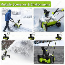 Snow Blower Cordless 3500 W,Hand Push Snow Sweeper 2Batteries