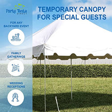 Party Tents Direct 20' x 20' Weekender Pole Canopy, White Top & Sidewalls
