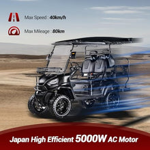 StandbyMe Electric Golf Cart 5000-Watt Motor 4-Seat 48V Battery Golf Utility Buggy Black
