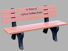 Generic Memorial Park Bench Recycled Plastic Walnut