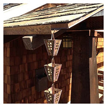 LZPHGB Rain Chain, Rain Chains for Downspouts Chain for Gutters Villa Homestay Roof Red Copper Water for Heavy Diversion Plate for Exterior Gutters,K